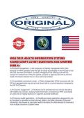WGU D033 HEALTH INFORMATION SYSTEMS EXAMS SCRIPT LATEST QUESTIONS AND ANSWER