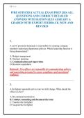 FIRE OFFICER I ACTUAL EXAM PREP 2026 ALL&NewLine;QUESTIONS AND CORRECT DETAILED&NewLine;ANSWERS WITH RATIONALES ALREADY A&NewLine;GRADED WITH EXPERT FEEDBACK &vert;NEW AND&NewLine;REVISED&NewLine;