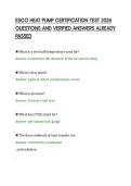 ESCO HEAT PUMP CERTIFICATION TEST 2026&NewLine;QUESTIONS AND VERIFIED ANSWERS ALREADY&NewLine;PASSED&NewLine;