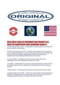 WGU D033 HEALTH INFORMATION RECENT ALL 2026 TIP QUESTIONS AND ANSWERS SURE 