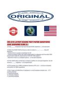 CM 2215 LATEST EXAMS TEST PAPER QUESTIONS AND ANSWERS SURE
