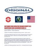 UCF QMB 3200 UPDATED EXAMS SCRIPT ALL QUESTIONS AND ANSWERS SURE 