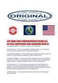 UCF QMB 3200 COMPREHENSIVE EXAM ALL ACTUAL QUESTIONS AND ANSWERS SURE 
