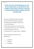 NURS 5334 ADVANCED PHARMACOLOGY&NewLine;EXAM 2 PREP 2026 ALL QUESTIONS AND&NewLine;CORRECT DETAILED ANSWERS ALREADY&NewLine;A GRADD WITH EXPERT FEEDBACK &vert;NEW&NewLine;AND REVISED