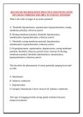 ADVANCED NEUROSCIENCE PRACTICE QUESTIONS WITH DETAILED VERIFIED AND 100&percnt; ACCURATE ANSWERS