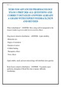 NURS 5334 ADVANCED PHARMACOLOGY&NewLine;EXAM 1 PREP 2026 ALL QUESTIONS AND&NewLine;CORRECT DETAILED ANSWERS ALREADY&NewLine;A GRADD WITH EXPERT FEEDBACK &vert;NEW&NewLine;AND REVISED