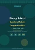 OCR A-LEVEL BIOLOGY&NewLine;Biology A-Level&NewLine;Questions Students&NewLine;Struggle With Most&NewLine;& How to Answer Them