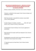 ADVANCED PATHOPHYSIOLOGY - NERVOUS SYSTEM  QUESTIONS WITH DETAILED VERIFIED AND 100&percnt; ACCURATE ANSWERS