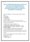 NHCO CERTIFIED PHLEBOTOMY TECHNICIAN&NewLine;&lpar;CPT&rpar; ACTUAL EXAM PREP 2026 ALL&NewLine;QUESTIONS AND CORRECT DETAILED&NewLine;ANSWERS WITH RATIONALES ALREADY A&NewLine;GRADED &vert;NEW AND REVISED&NewLine;