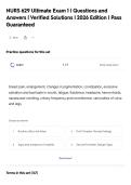 Package deal &colon;&colon; NURS 629 Exams Questions and Answers &vert; 2026&sol;2027