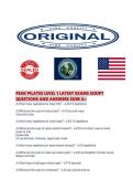PEAK PILATES LEVEL 1 LATEST EXAMS SCRIPT QUESTIONS AND ANSWERS SURE