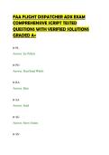 FAA FLIGHT DISPATCHER ADX EXAM COMPREHENSIVE SCRIPT TESTED QUESTIONS WITH VERIFIED SOLUTIONS GRADED A&plus;&period;pdf&NewLine;&NewLine;
