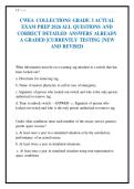 CWEA COLLECTIONS GRADE 3 ACTUAL&NewLine;EXAM PREP 2026 ALL QUESTIONS AND&NewLine;CORRECT DETAILED ANSWERS ALREADY&NewLine;A GRADED &vert;CURRENTLY TESTING &vert;NEW&NewLine;AND REVISED