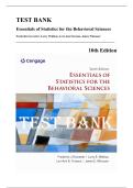 Test Bank &mdash; Essentials of Statistics for the Behavioral Sciences&comma; 10th Edition &lpar;Gravetter&comma; Wallnau&comma; Forzano & Witnauer&comma; 2020&rpar; &vert; All Chapters 1-15 Covered
