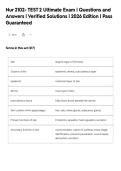 Nur 2102- TEST 2 Ultimate Exam &vert; Questions and&NewLine;Answers &vert; Verified Solutions &vert; 2026 Edition &vert; Pass&NewLine;Guaranteed