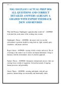 NSG 310 EXAM 1 ACTUAL PREP 2026&NewLine;ALL QUESTIONS AND CORRECT&NewLine;DETAILED ANSWERS ALREADY A&NewLine;GRADED WITH EXPERT FEEDBACK&NewLine;&vert;NEW AND REVISED&NewLine;