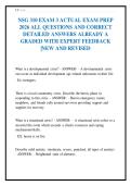 NSG 310 EXAM 3 ACTUAL EXAM PREP&NewLine;2026 ALL QUESTIONS AND CORRECT&NewLine;DETAILED ANSWERS ALREADY A&NewLine;GRADED WITH EXPERT FEEDBACK&NewLine;&vert;NEW AND REVISED&NewLine;