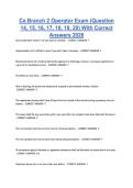 Ca Branch 2 Operator Exam &lpar;Question &NewLine;14&comma; 15&comma; 16&comma; 17&comma; 18&comma; 19&comma; 20&rpar; With Correct &NewLine;Answers 2026