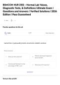 BSMCON NUR 2102 - Normal Lab Values&comma;&NewLine;Diagnostic Tests&comma; & Definitions Ultimate Exam &vert;&NewLine;Questions and Answers &vert; Verified Solutions &vert; 2026&NewLine;Edition &vert; Pass Guaranteed