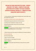 NR 668 CEA EXAM AND PRACTICE EXAM &ndash; NEWEST &NewLine;2026&sol;2027 TEST BANK &vert; COMPLETE 600 EXAM &NewLine;QUESTIONS WITH CORRECT DETAILED ANSWERS &NewLine;&lpar;VERIFIED ANSWERS&rpar; GRADED A&plus; &vert; NR668 CEA FINAL &NewLine;EXAM PREP &lpar;MOST RECENT&excl;&excl;&rpar;