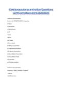Cardiovascular examination Questions with Correct Answers 20252026&period;