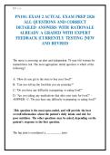 PN101&colon; EXAM 2 ACTUAL EXAM PREP 2026&NewLine;ALL QUESTIONS AND CORRECT&NewLine;DETAILED ANSWERS WITH RATIONALE&NewLine;ALREADY A GRADED WITH EXPERT&NewLine;FEEDBACK &vert;CURRENTLY TESTING &vert;NEW&NewLine;AND REVISED&NewLine;