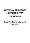 American Red Cross Lifeguard Certification Test &vert; Verified Questions and Correct Answers &vert; Complete Exam &vert; 2026&sol;2027 Edition