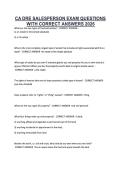 CA DRE SALESPERSON EXAM PRACTICE &NewLine;QUESTIONS WITH CORRECT ANSWERS 2026 