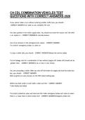 CA CDL COMBINATION VEHICLES TEST &NewLine;QUESTIONS WITH CORRECT ANSWERS 2026 