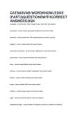 CATS ASVAB - WORD KNOWLEDGE &lpar;PART 3&rpar; QUESTIONS WITH CORRECT ANSWERS 2026