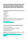 WGU D115 Advanced Pathophysiology Study Guide