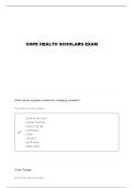 COPE HEALTH SCHOLARS WRITTEN EXAM QUESTIONS AND VERIFIED ANSWERS