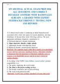 SW 650 FINAL ACTUAL EXAM PREP 2026&NewLine;ALL QUESTIONS AND CORRECT&NewLine;DETAILED ANSWERS WITH RATIONALES&NewLine;ALREADY A GRADED WITH EXPERT&NewLine;FEEDBACK&vert;CURRENTLY TESTING &vert;NEW&NewLine;AND REVISED&NewLine;