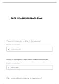 COPE HEALTH SCHOLAR PATIENT CARE COMPETENCIES QUESTIONS AND VERIFIED ANSWERS