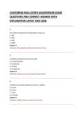 CALIFORNIA REAL ESTATE SALESPERSON EXAM &NewLine;QUESTIONS AND CORRECT ANSWER WITH &NewLine;EXPLANATION LATEST 2025-2026