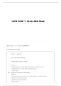 COPE HEALTH SCHOLARS WRITTEN EXAM STUDY GUIDE QUESTIONS AND VERIFIED ANSWERS