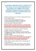 CALIFORNIA FIREARM SAFETY CERTIFICATE&NewLine;&lpar;FSC&rpar; FINAL ACTUAL EXAM PREP 2026 ALL&NewLine;QUESTIONS AND CORRECT DETAILED&NewLine;ANSWERS WITH RATIONALES ALREADY A&NewLine;GRADED &vert;CURRENTLY TESTING &vert;NEW AND&NewLine;REVISED