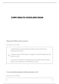 COPE HEALTH SCHOLARS COURSE OVERVIEW QUESTIONS AND VERIFIED ANSWERS