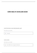COPE JUNIOR HEALTH SCHOLARS QUESTIONS AND VERIFIED ANSWERS