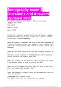 Sonography exam 2 Questions and Answers Updated 2026
