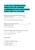 FL DCF CHILD CARE BEHAVIORAL&NewLine;OBSERVATION AND SCREENING&NewLine;COMPREHENSIVE CHILD DEVELOPMENT&NewLine;REVIEW SHEET FULL SOLUTIONS&NewLine;