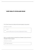 COPE HEALTH SCHOLARS MODULES 1 - 11 QUESTIONS AND VERIFIED ANSWERS