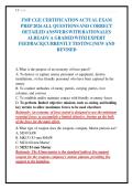 FMF CGE CERTIFICATION ACTUAL EXAM&NewLine;PREP 2026 ALL QUESTIONS AND CORRECT&NewLine;DETAILED ANSWERS WITH RATIONALES&NewLine;ALREADY A GRADED WITH EXPERT&NewLine;FEEDBACK&vert;CURRENTLY TESTING &vert;NEW AND&NewLine;REVISED