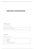 COPE HEALTH SCHOLAR PROGRAM QUESTIONS AND VERIFIED ANSWERS