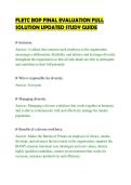 FLETC BOP FINAL EVALUATION FULL&NewLine;SOLUTION UPDATED STUDY GUIDE&NewLine;