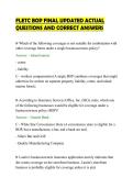 FLETC BOP FINAL UPDATED ACTUAL&NewLine;QUESTIONS AND CORRECT ANSWERS&NewLine;