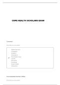 COPE HEALTH SCHOLAR TRAINING QUESTIONS AND VERIFIED ANSWERS