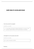 COPE HEALTH SCHOLARS TRAINING DAY 1 QUESTIONS AND VERIFIED ANSWERS