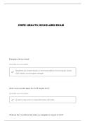 COPE HEALTH SCHOLARS PROGRAMS POLICIES QUESTIONS AND VERIFIED ANSWERS