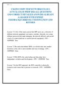 CS6250 COMPUTER NETWORKS EXAM 2&NewLine;ACTUAL EXAM PREP 2026 ALL QUESTIONS&NewLine;AND CORRECT DETAILED ANSWERS ALREADY&NewLine;A GRADED WITH EXPERT&NewLine;FEEDBACK&vert;CURRENTLY TESTING &vert;NEW AND&NewLine;REVISED